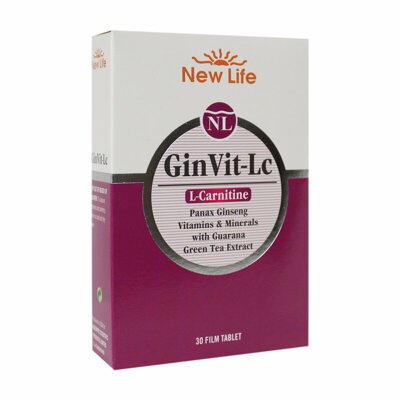 Newlife Ginvit L Carnitine 30 Tablet 7640128140993